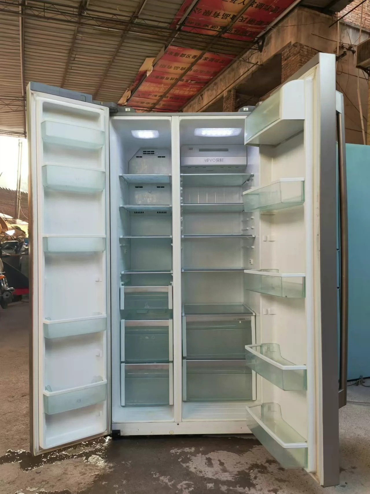 海尔冰箱双开门冰箱对开门冰箱大容量冰箱冷藏冷冻无霜风冷冰箱双门冰箱大冰箱旧冰箱重庆附近二手冰箱一级能效闲置个人冰箱 